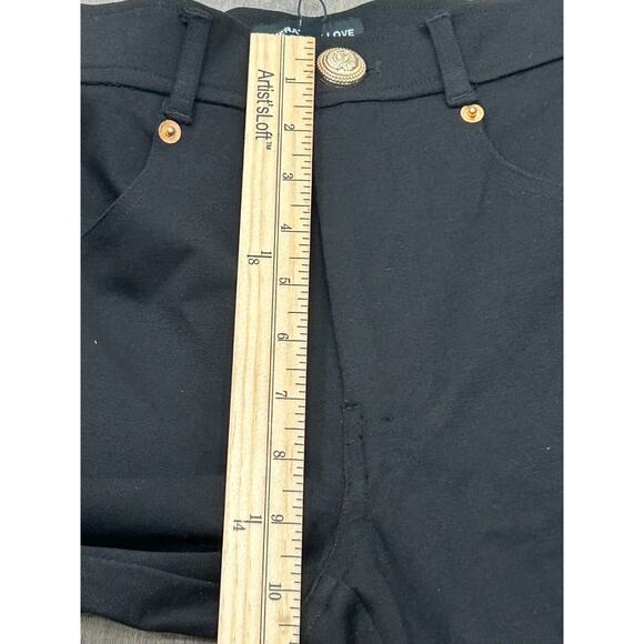 NWT Generation Love Black Dylan Ponte Skinny Ankle Pants Zipper Detail Size 00 - Picture 13 of 14